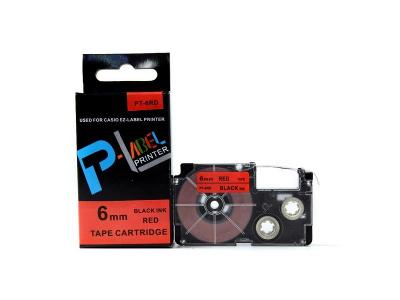 Black On Red EZ Label Tape Cassette , XR-6RD / XR-9RD For Casio Printer Refills