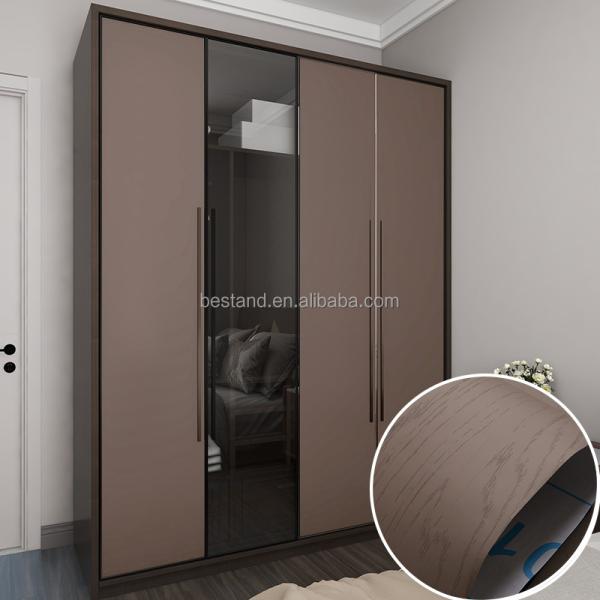 Film de cuisine d'hôtel décoratif papier autoadhésif en bois pour la décoration de meubles