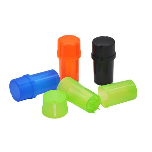 90mm Plastic Smoke Jar Sealed Tank Herb Grinder