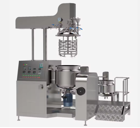 Hot Sale High Quality PLC Controlled Vacuum Ultrasonic Stainless Steel Cosmetic Face Cream Skin Care Emulsifier Machine