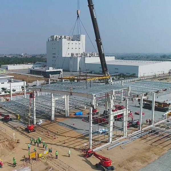 Factory Direct Supply Prefabricated Warehouse Steel Structure Frame dairy farm Building Supplies warehouse and office hall