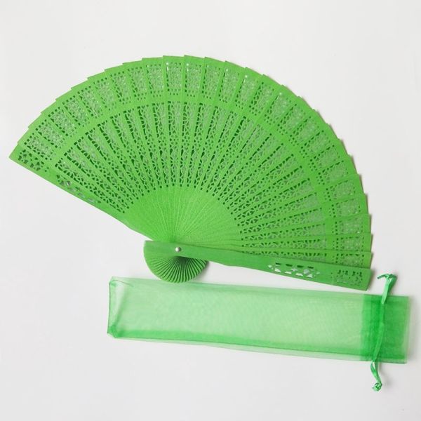 [I AM YOUR FANS] Hot Selling Sandalwood Fans No Fragrance Wood Fan With Box/Bag