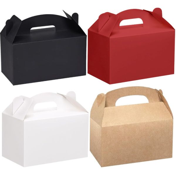 Cross-Border Gift Box Candy Box Brown Kraft Paper Gift Box Party Wedding Folding Box Packaging