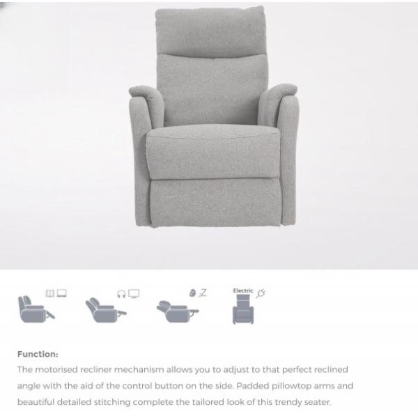 Fine Linen Lumbar Heating Massage Manual Recliner Seat Sofa Wall Hugger 3 Seater