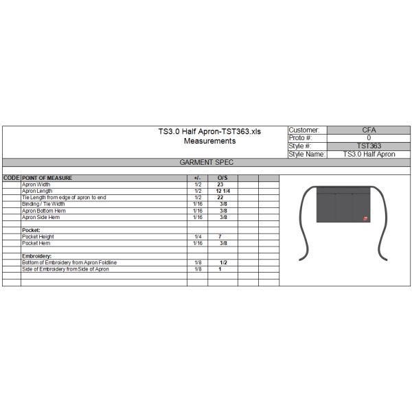 Various Color Water Resistant Apron , OEM ODM Design Half Apron With Pockets