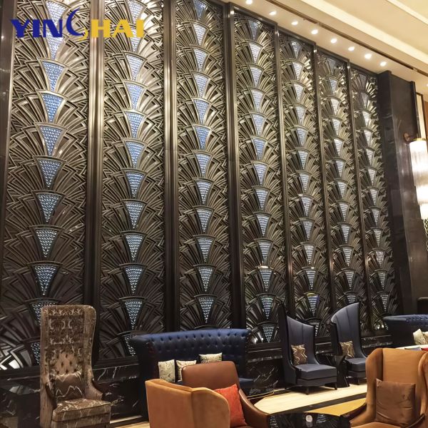 Stylish Metal Room Divider For Hotel Lobby Partition And Decoration Engineering