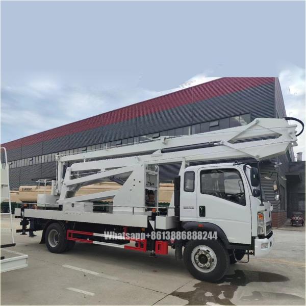 HOWO  4*2  Single-row Folding Arm High-altitude Work  Truck   Aerial Work Platform  Truck