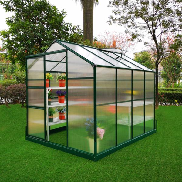 Commercial Backyard Garden Polycarbonate Sheeting Greenhouse Auto Controlled