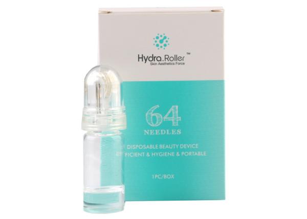 Microneedle Hydra Roller 64 Gold Tips dermal filler for hyaluronic acid facial massage derma roller bottle