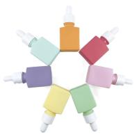 Luxe cosmétique de sérum de couleur givré par macaron en verre de bouteille de compte-gouttes de la place 15ml