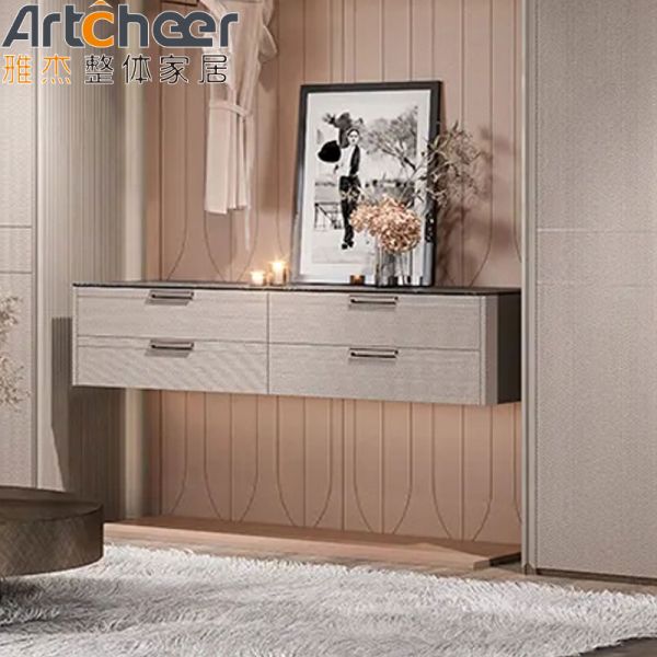 Modern Stylish Eco-Friendly Walk-In Wardrobe with Customized Size and Dresser Cabinet