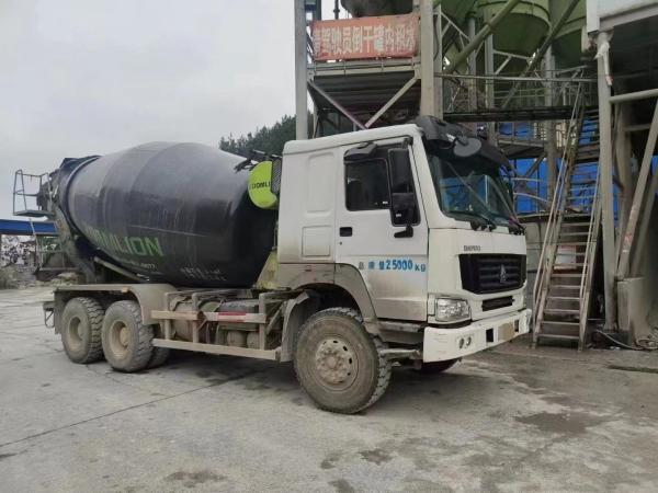 12cbm HOWO Grey Used Concrete Trucks Low Noise and Convenient Operation
