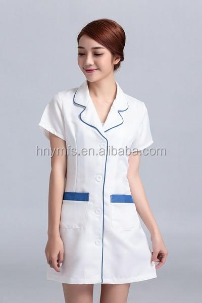 OEM Hospital White Blouse Medical Lab Coat Cotton Hospital Surgical Scrubs Sets
