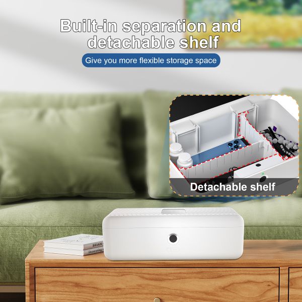 Key Storage Fingerprint Password Box Storage Box Watch Jewelry Box Cosmetics Key ID Privacy Desktop Finger Print Padlock