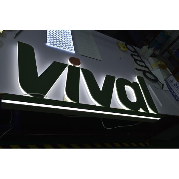 Illuminated Backlit Stainless Steel Letters Signs 5000K For Hospitals