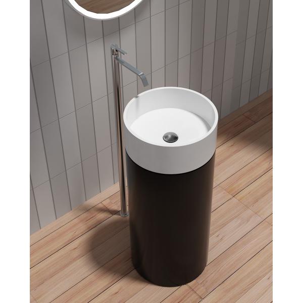 Round Freestanding Pedestal Basin Matt Or Glossy Surface Finished