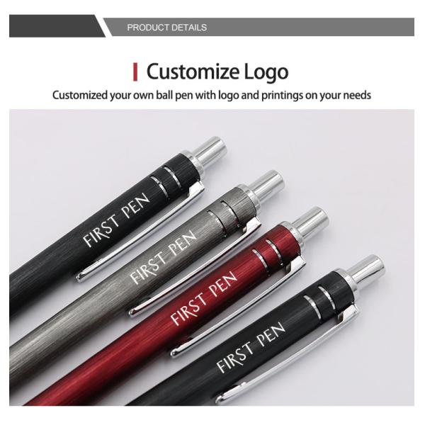 Classic Metal Ballpoint Pen Aluminum Promotion Logo Press Ball Pen