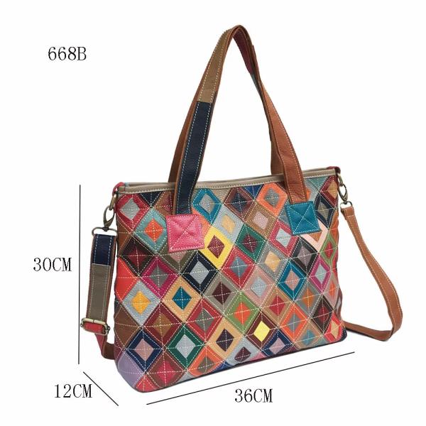 Custom Women's Handbags Tote Bags Designer Vintage Leather Bag for Bohemian Style