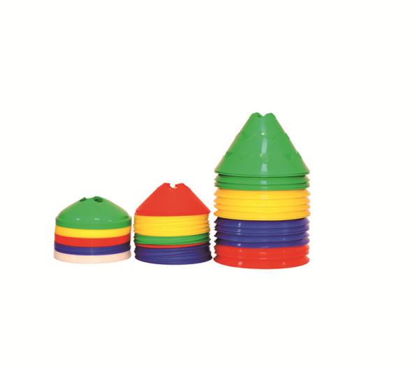 Exercícios ao ar livre Coneis coloridos de futebol de velocidade para treinamento de futebol