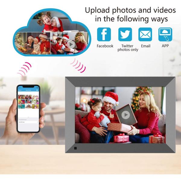 JCVISION JC-FRAME DIGITAL PHOTO FRAME 10,1 дюймовая Wi-Fi Android Фотографии видео Цифровая фотокартина