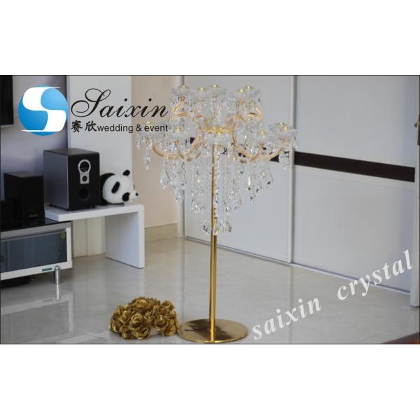 9 ветвей 9 рук кристаллические канделябры для интерьера Декорация Свечи Дом