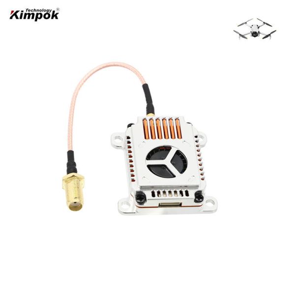 Kimpok 1.2GHz 2W FPV Video Transmitter with 8CH Channel Flexibility for Long Range Drones