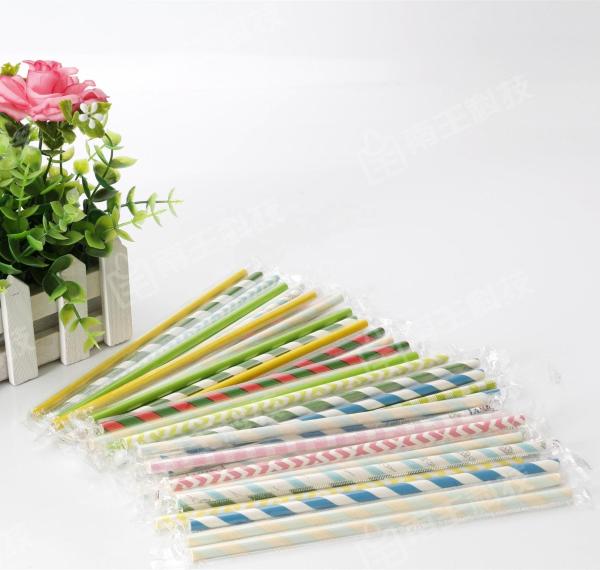 Eco Friendly Biodegradable Striped Paper Straws Disposable Paper Drinking Straws
