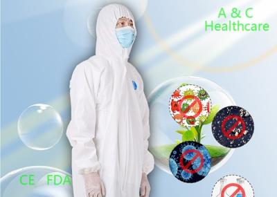 Anti Static Disposable Protective Coverall Waterproof For Asbestos Stripping​