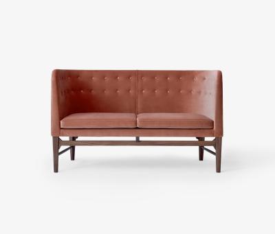 Hotel Dining Room Restaurant Booth Seating Sofa With Steel / Wood Legs