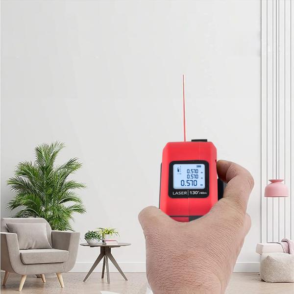 Custom Laser Measure Tape 130ft Laser Range Finder Laser Distance Meter Rechargeable For Outdoor