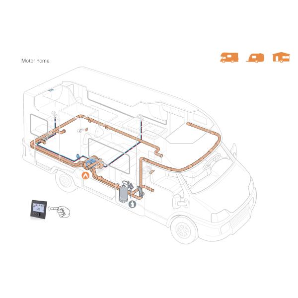 6kW DC12V Combi Gasoline LPG Parking Heater Air and Water Heater for Truck RVs Similar to Truma