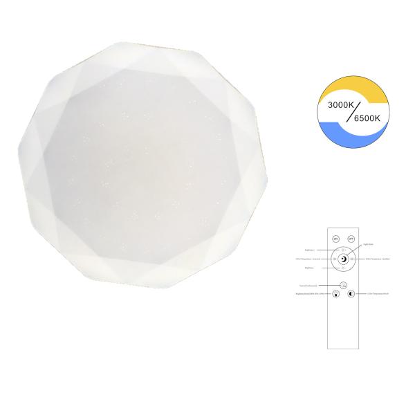 escurecimento remoto do diamante 25000hours dos dispositivos elétricos do diodo emissor de luz do teto do CE de 6500K 24W 60W