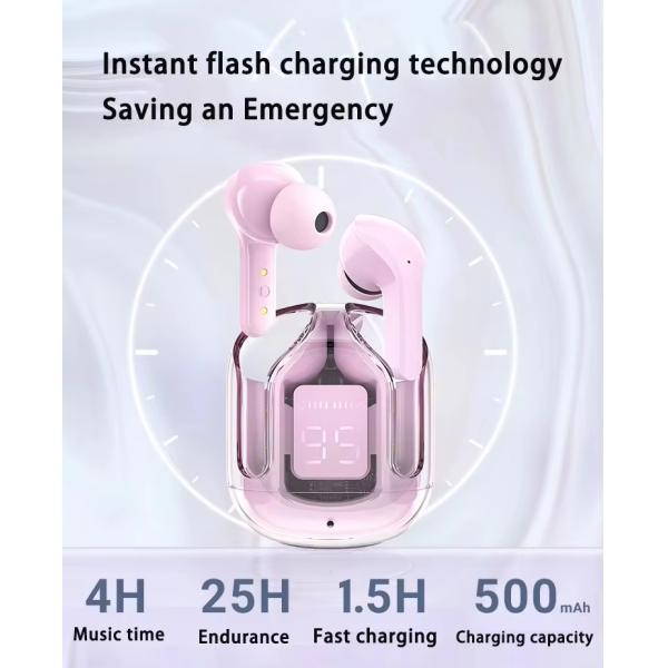 2025 New Transparent Air31 5.3 Bluetooth Earphones Smart Touch Control Wireless Earphone Air 31 Earphone