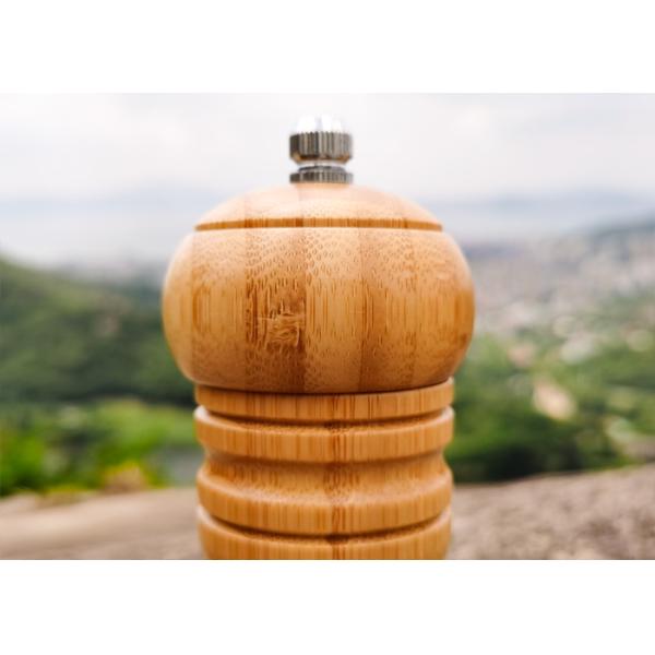 Grand moulin à sel et poivre en bois avec broyeur en céramique et acrylique pour le broyage parfait 223g/pc