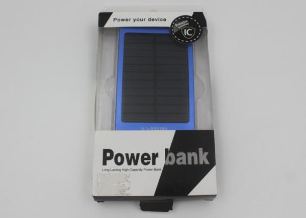 Rectangular Waterproof Solar Power Bank For Cell Phones , 15000 Mah Powerbank