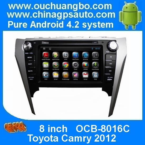 Ouchuangbo Car Stereo DVD Player for Toyota Camry 2012 Android 4.2 Auto GPS Navi USB TV  System OCB-8016C