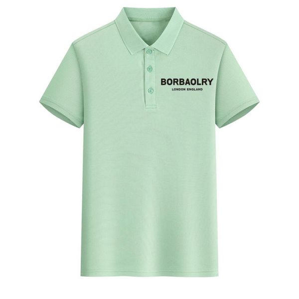 Men's Unisex Casual Short Sleeve for Polo Shirt Hot Selling Solid Pattern Printed T-Shirt Custom Logo Plain Dyed Anti-Pilling