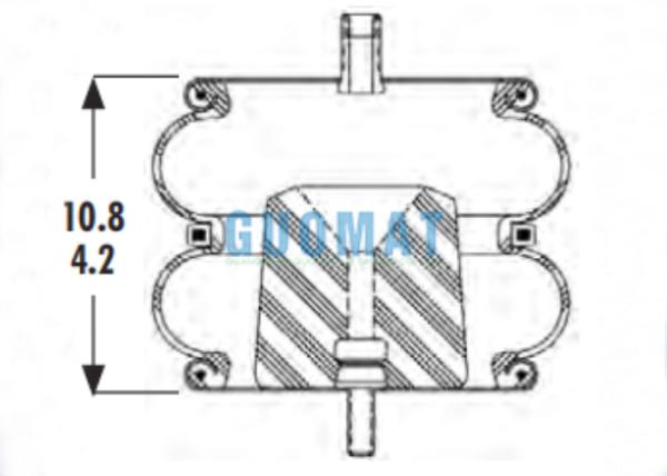 FD 200-19 510 Firestone Suspension Air Bags 2B9-245 Goodyear Convoluted Rubber Bellows 