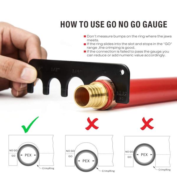 Practical PEX Crimping Tool Kit Anti Abrasion Portable Alloy Material