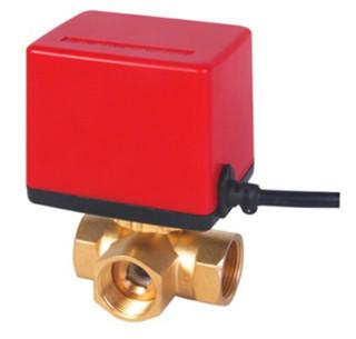 Fan Coil Motorized Electric Ball Valve For HVAC System , CE Standard