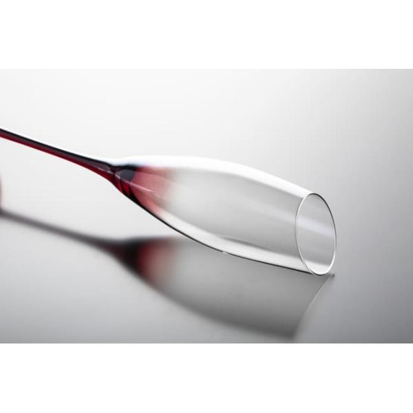 Bevel Mouth 6 Oz Iridescent Champagne Glasses 172ml Gradient Red Lead Free