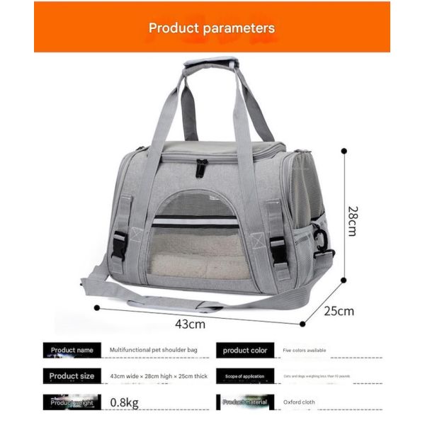 Multifunctional Pet Shoulder Bag Rabbits Suitable Endearing Pet Accouterments For All Ages Comfortable Durable Stylish Pet Accessories