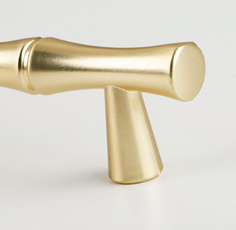 New Design Bamboo Shape T-Bar Door Pull Handles Zinc Alloy Furniture Handles for Cabinets Cupboards Dressers- for Drawers