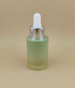 New Design Clear Gradual Change Matcha Green Smooth Round Dropper Bottle K-GBL30
