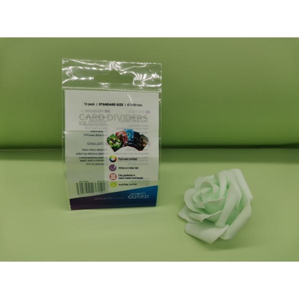 La protección empaqueta la tarjeta de juego envuelve la alta favorable bolsa con las suspensiones colgantes del agujero