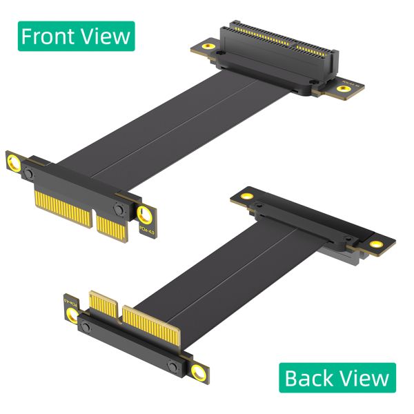 PCI Express 4.0 PCI-E Riser Cable with Dual Vertical 90 Degree Direction for High Speed Data Transmission