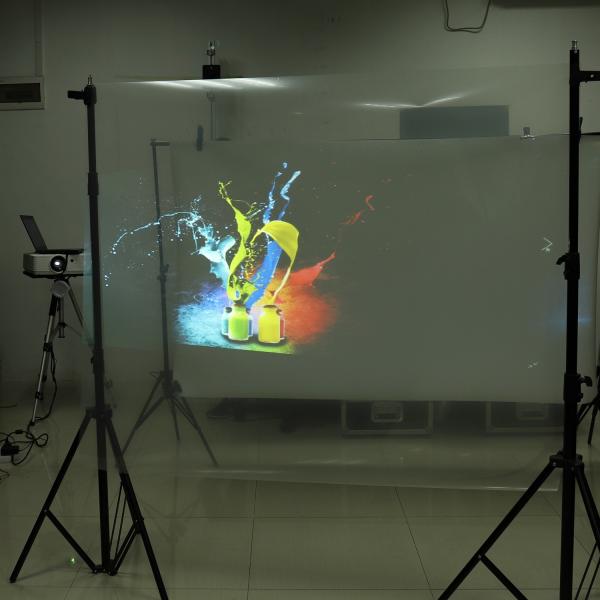 Transmittance élevée arrière transparente du film 92% de projection pour la publicité