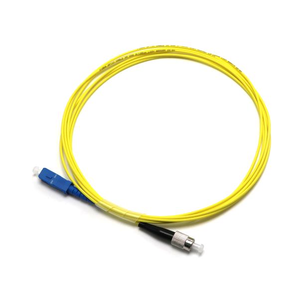 Ftth Fc Sc Single Mode Fiber Optic Patch Cord Simplex / Duplex Pvc Lszh Yellow