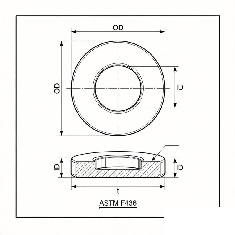 ASTM F436 Hardened Structural Steel Washer 3/4 Inch Beveled Type 3 Weathering Round Flat