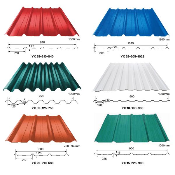 Steel Building Roof Tiles , Aluminum Color Coated Corrugated Roofing Sheets